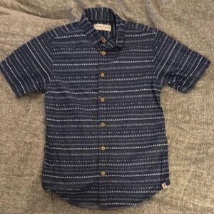 Kids Sovereign Code Navy Button Down Short Sleeved Shirt - Youth 10-12